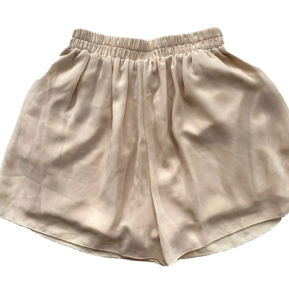 Barkins Shorts Blush Cream High Waisted Chiffon Pockets Casual Boho Size 6 XS - Picture 2 of 8